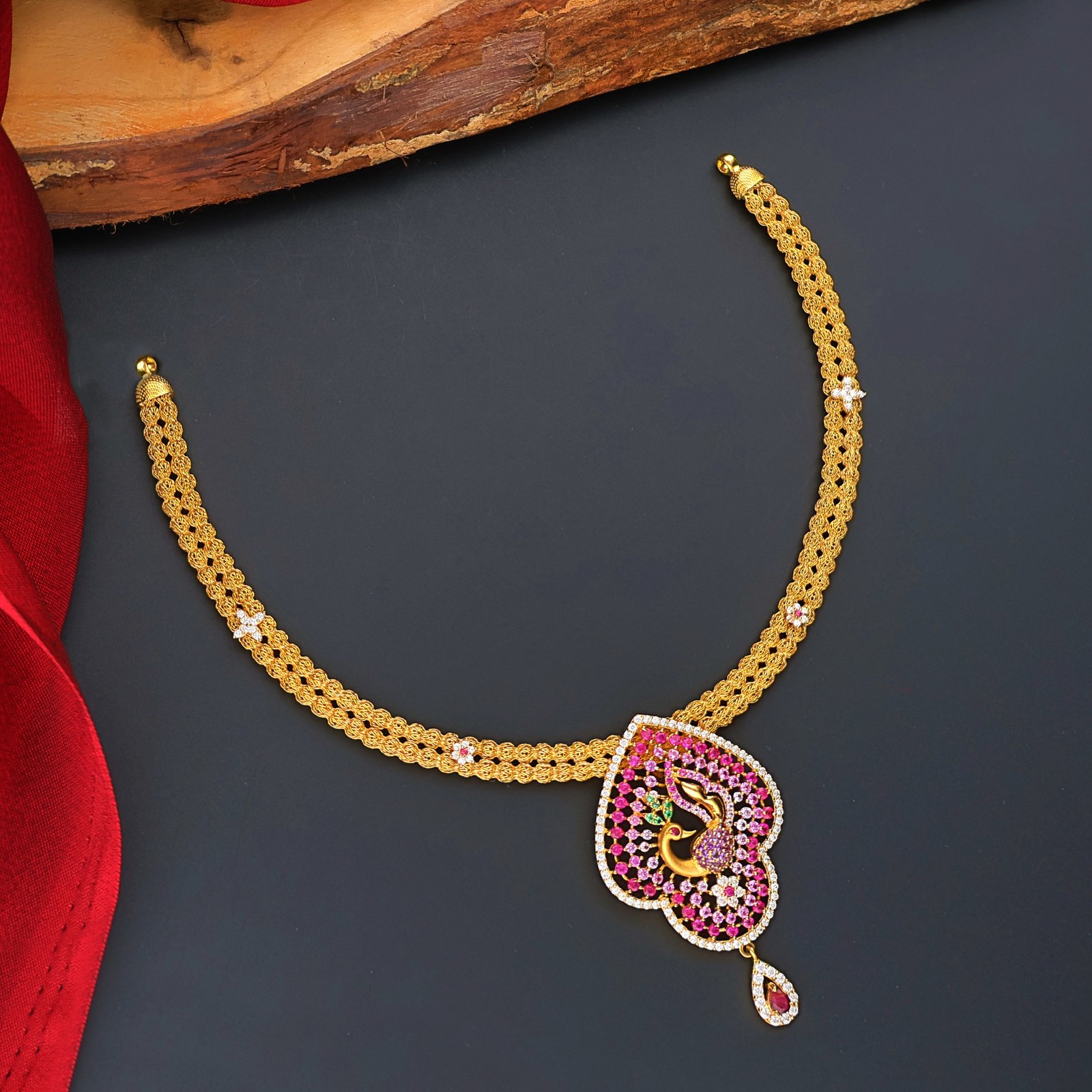 FANCY STONE NECKLACE